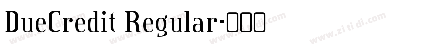 DueCredit Regular字体转换